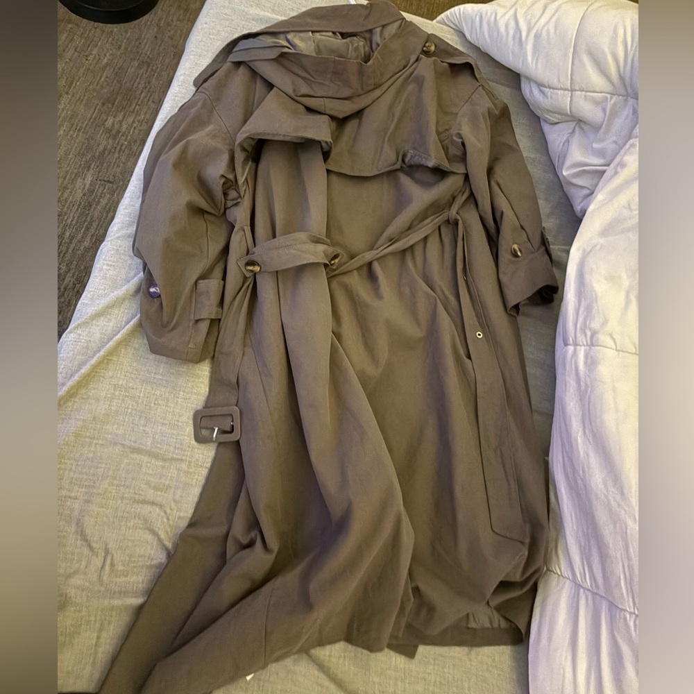PrettyLittleThing Brown Trench Coat